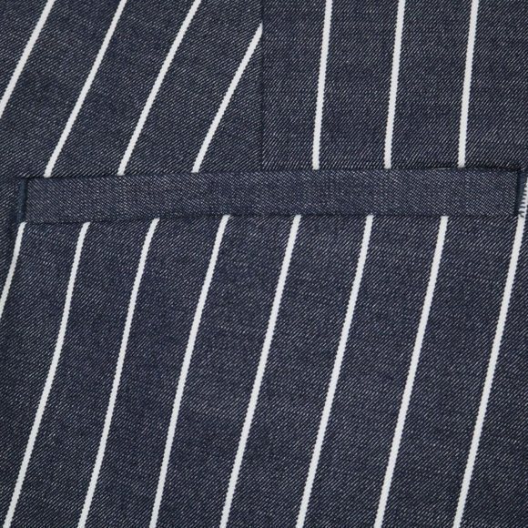 Gap Signature Skinny Ankle Pants Blue White Striped Stretch‎ 12 x 27 - Picture 10 of 12